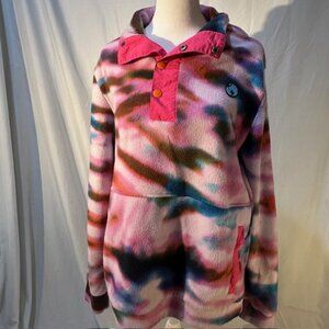 Urban Outfitters Azucena Anderson Tie‑Dye Tech Fleece Jacket Size M Teenage Coll
